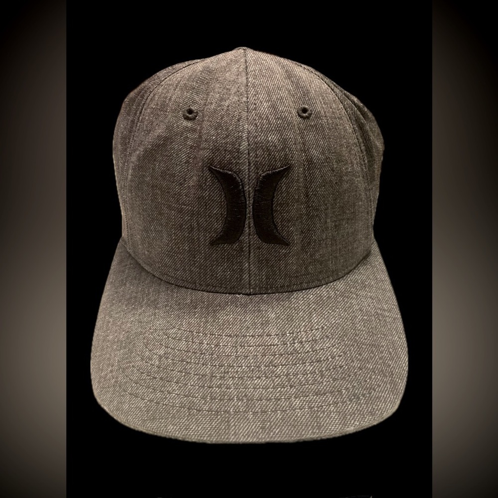 HURLEY MENS L-XL FITTED CAP GREY NEW